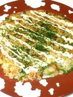 簡単!残りご飯でお好み焼♪残りご飯の夕食-レシピのメイン写真