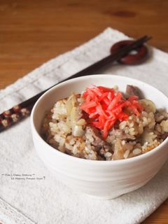 牛丼風炊き込みご飯-レシピのメイン写真