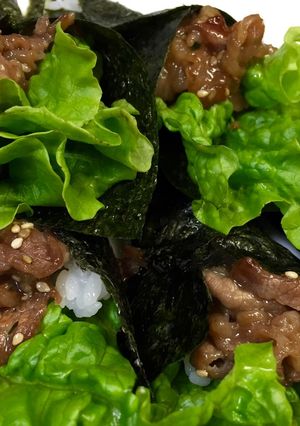 簡単‼焼き肉手巻き寿司-レシピのメイン写真