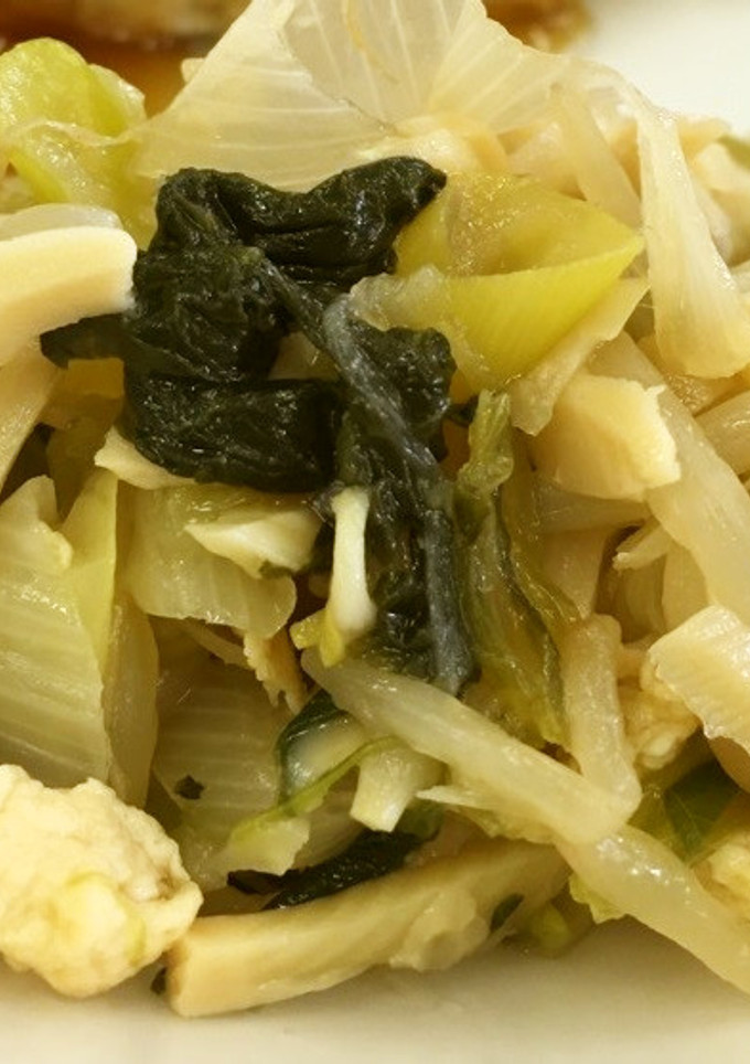 青菜とたけのこの炒め物-レシピのメイン写真