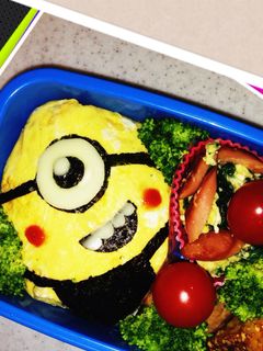 ミニオン キャラ弁♥簡単オムライス-レシピのメイン写真