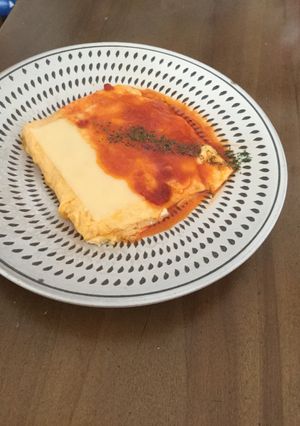 チーズがとろける四角のオムレツ-レシピのメイン写真