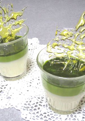 【絶品】2層仕立ての抹茶ミルクプリン♪-レシピのメイン写真