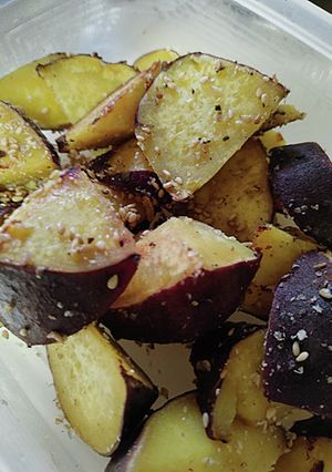 フライパンで　サツマイモの蒸し煮-レシピのメイン写真