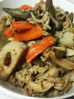 蓮根と豚肉の甘辛炒め-レシピのメイン写真