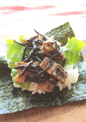 ひじきの中華炒め煮の常備菜で手まきごはん-レシピのメイン写真