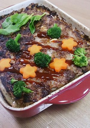 豪華☆肉汁たっぷり丸めないハンバーグ☆-レシピのメイン写真