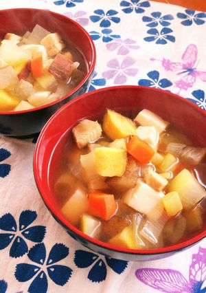 福島の郷土料理☆ざくざく（けんちん汁）。-レシピのメイン写真