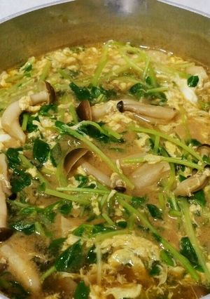 きのこと豆苗のカレースープ-レシピのメイン写真