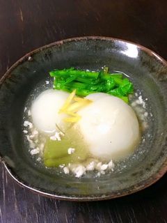 ☆寒い夜には あったかカブと鶏挽肉の煮物-レシピのメイン写真