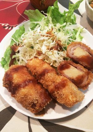 ヘルシー！高野豆腐に巻き巻き豚カツ-レシピのメイン写真