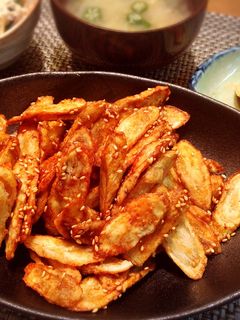 簡単☆ごぼうの甘辛あげ~♪-レシピのメイン写真