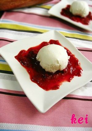 ベリーソースでチーズムース-レシピのメイン写真