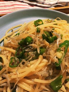 青唐辛子とししとうのじゃこパスタ-レシピのメイン写真