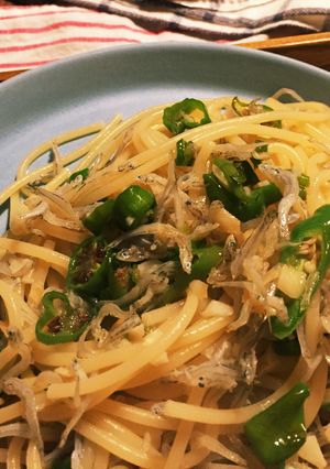 青唐辛子とししとうのじゃこパスタ-レシピのメイン写真