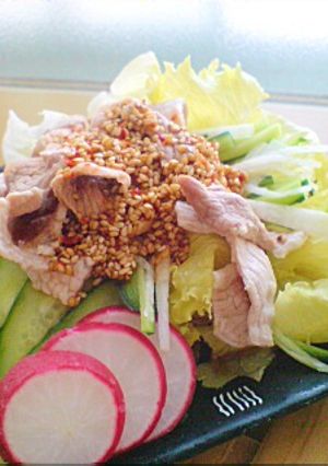 ピリっとさっぱり豚の冷しゃぶサラダ-レシピのメイン写真