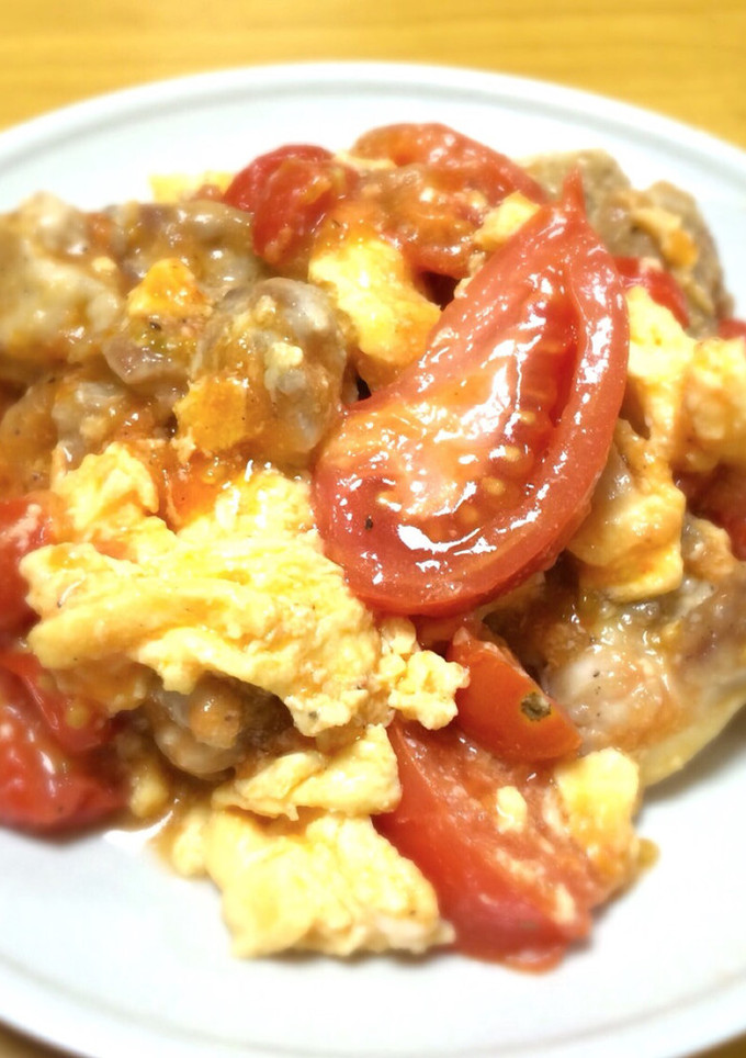 鶏モモ肉と卵&トマトのうま塩炒め♪-レシピのメイン写真