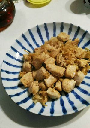はなびらたけと鶏胸肉のバター醤油炒め-レシピのメイン写真