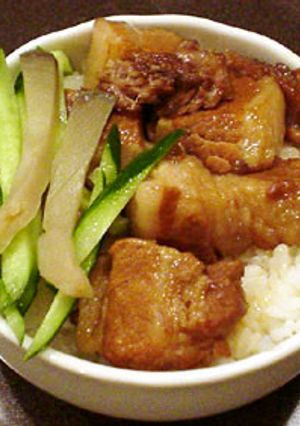 五花肉飯(角煮のせご飯)-レシピのメイン写真