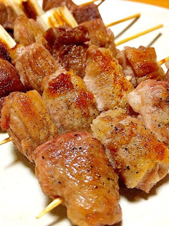 激安 豚コマ丸めて串焼き 豚串&ネギマ-レシピのメイン写真