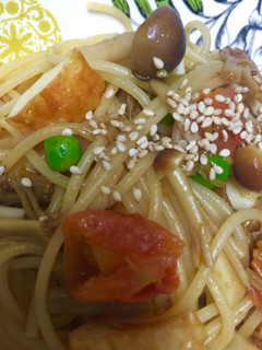 竹輪とキノコのカラフル和風パスタ-レシピのメイン写真