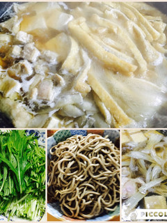 水菜と鶏肉のお鍋 〆はお蕎麦で-レシピのメイン写真