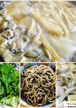 水菜と鶏肉のお鍋 〆はお蕎麦で-レシピのメイン写真