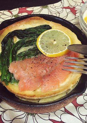 スキレットでお食事系ダッチベイビー-レシピのメイン写真