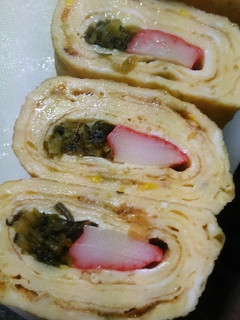 高菜とカニカマの彩り卵焼き☆お弁当に♪-レシピのメイン写真