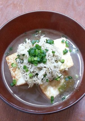 簡単!とろろ昆布で揚げ出し豆腐風-レシピのメイン写真