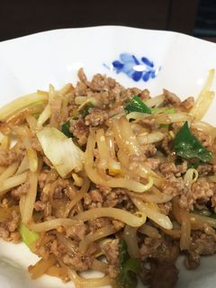 節約&時短!もやしと挽き肉の味噌炒め-レシピのメイン写真
