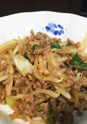 節約&時短!もやしと挽き肉の味噌炒め-レシピのメイン写真