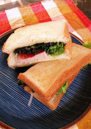 野菜たっぷりボリューム満点ハムサンド-レシピのメイン写真