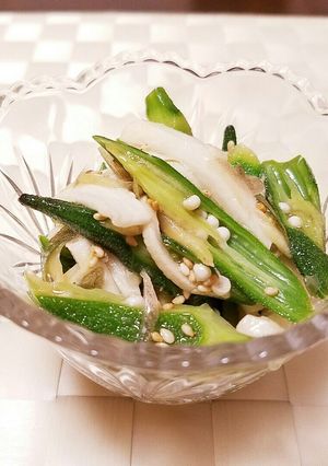 夏サラダ！長芋オクラみょうがの簡単和え-レシピのメイン写真