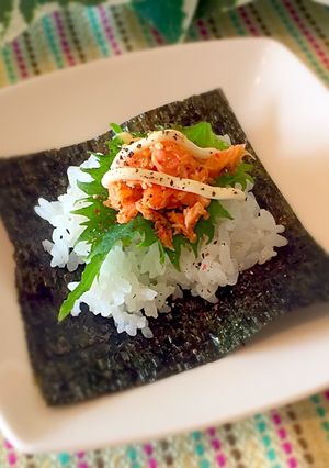 しゃけマヨ♪手まきごはん♡-レシピのメイン写真