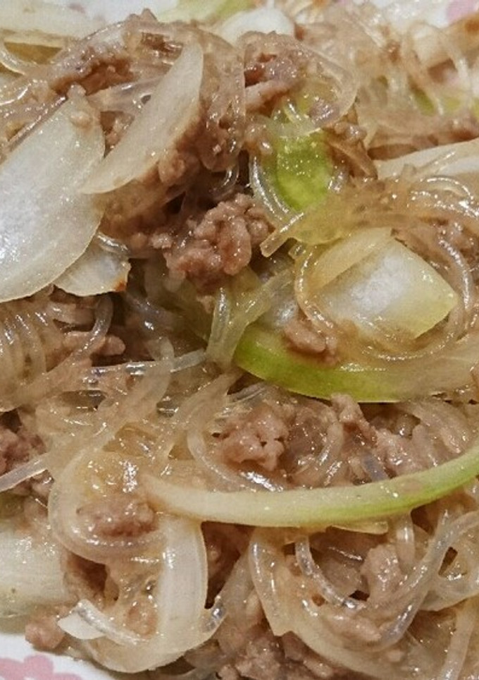 玉ねぎと春雨◎挽肉炒め-レシピのメイン写真