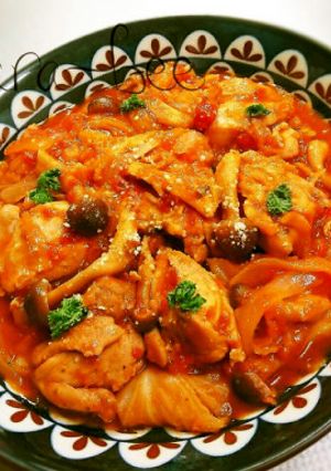 隠し味はアレ♡キャベツとチキンのトマト煮-レシピのメイン写真