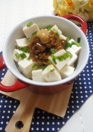 なめたけと辛子のあったか豆腐-レシピのメイン写真