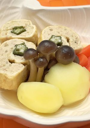 簡単＊鳥ひき豆腐の関西風ロール煮＊-レシピのメイン写真
