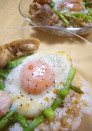 アスパラガスと卵のご飯♪レモンソースで-レシピのメイン写真