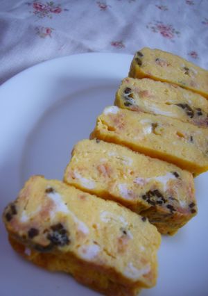 簡単★塩コンブ＆鮭フレークで玉子焼き-レシピのメイン写真