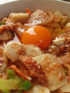 余り物の粕汁をアレンジ!粕汁キムチうどん-レシピのメイン写真