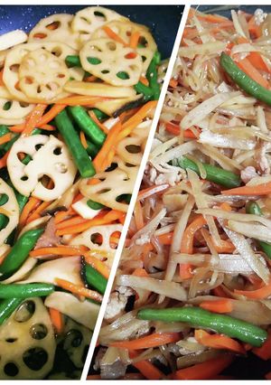〔常備菜〕きんぴら蓮根＊きんぴら牛蒡-レシピのメイン写真