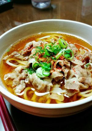 豚バラ&麺つゆで美味し～い♡肉うどん♡-レシピのメイン写真