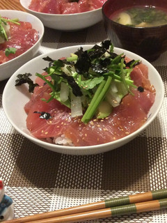ヤーコン入り♪アボカドまぐろ丼☆-レシピのメイン写真