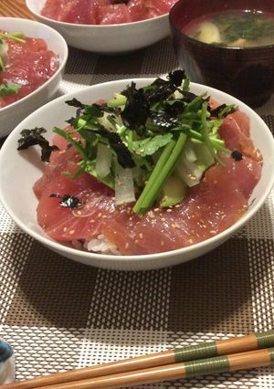 ヤーコン入り♪アボカドまぐろ丼☆-レシピのメイン写真