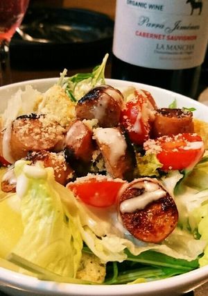 簡単カフェ風☆ご馳走シーザーサラダ-レシピのメイン写真