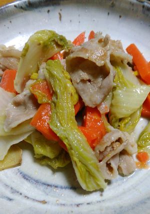 たっぷり白菜と豚バラ人参の柔らか煮-レシピのメイン写真