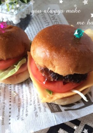春よ恋★おうちチーズinバーグバーガー-レシピのメイン写真