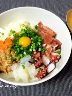 簡単!ヘルシー!海鮮ばくだん丼-レシピのメイン写真